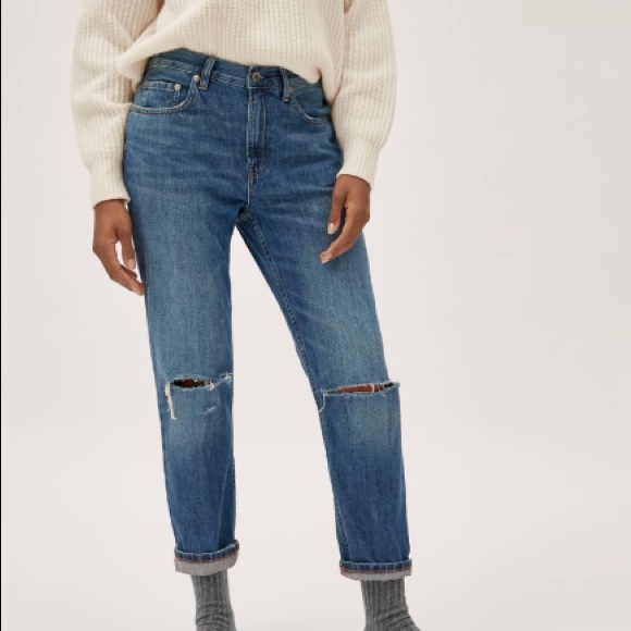 Everlane NWT Relaxed Straight Leg Distressed Jeans - Picture 2 of 16